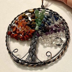 🎉HP2x 🎉 Large Tree of Life Chakra Pendant (NIB)